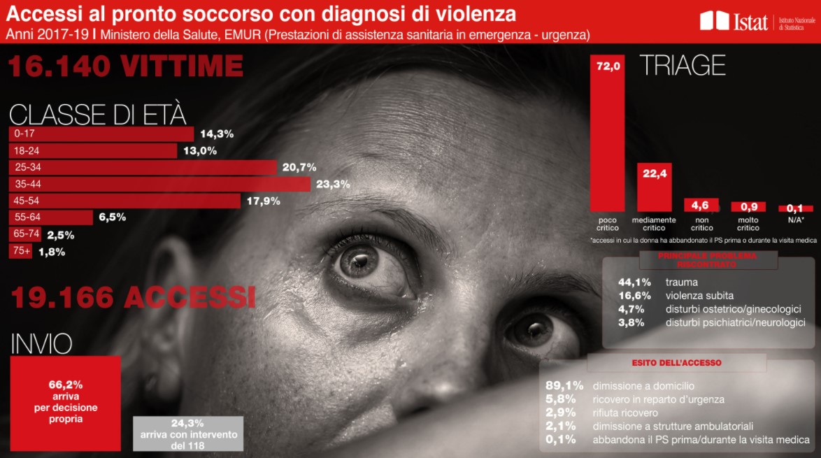 Dati ISTAT diagnosi di violenza donne