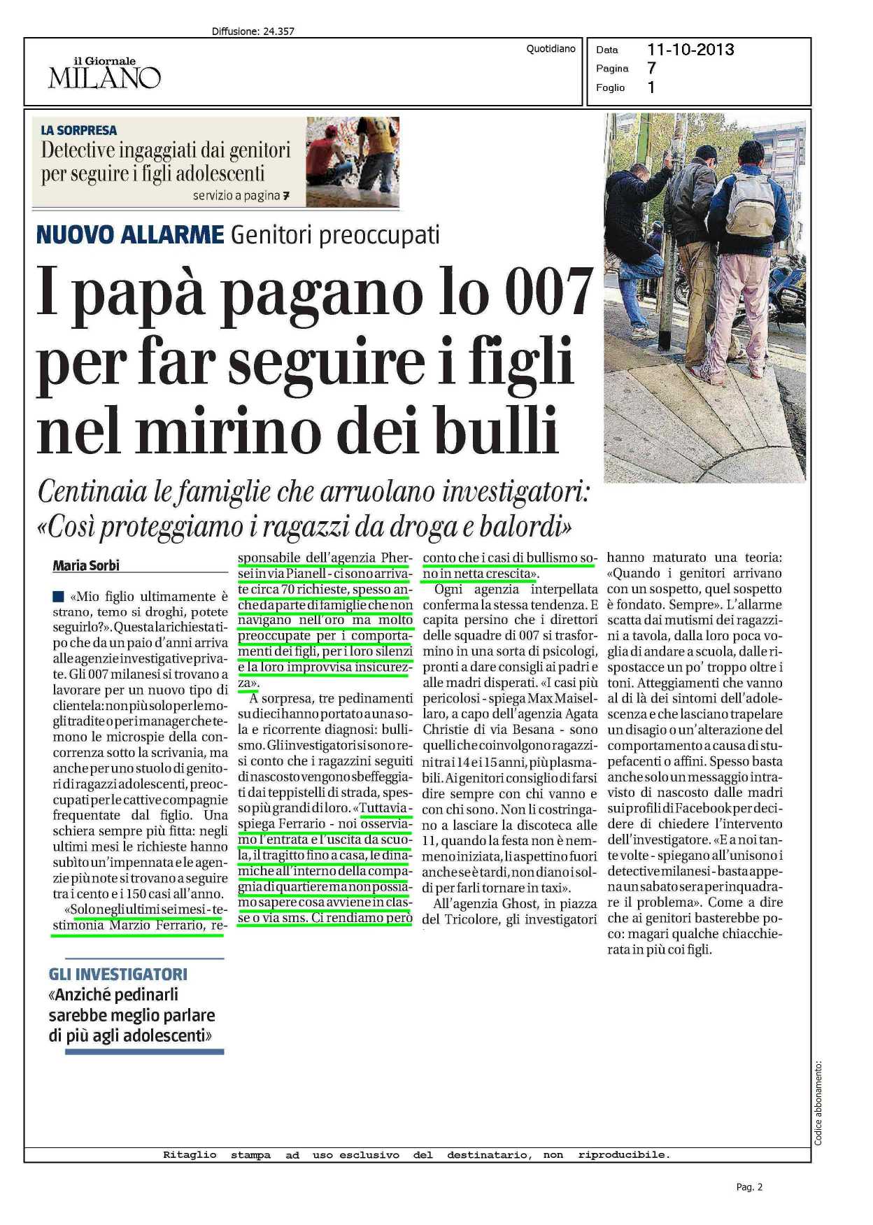 figli nel mirino dei bulli