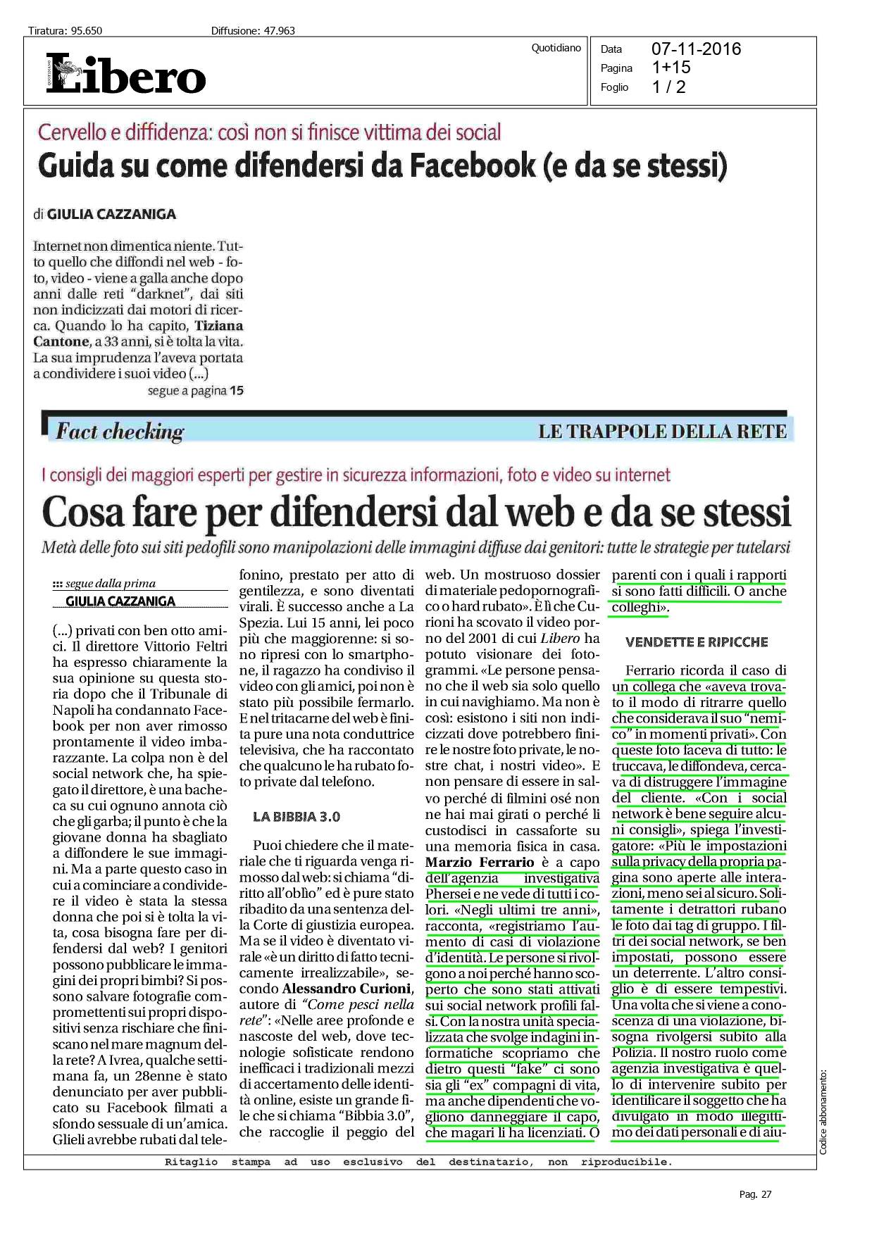 proteggersi dal web pagina uno compressa